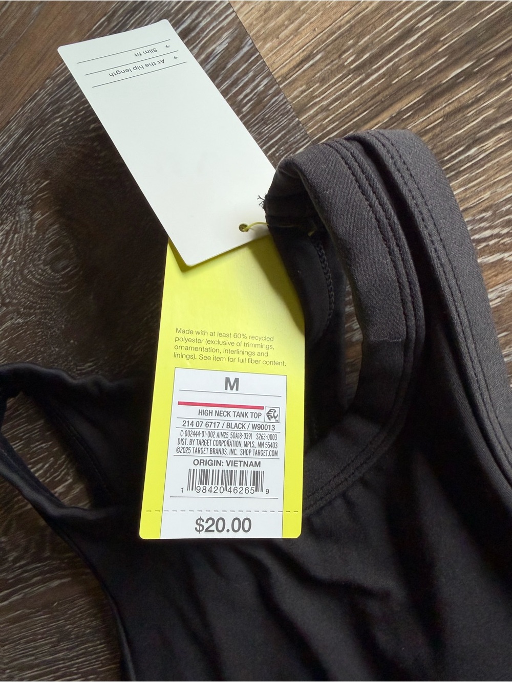 Fitted High Neck Black Racerback Tank Top - Picture 4 of 6